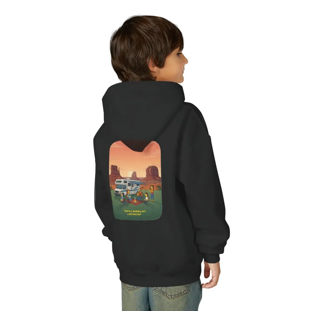 10302237113510367581_2048.jpeg Youth Hoodie(Gildan) – "Life Is A Journey-Not A Destination" (Design Sitcom-Line)
