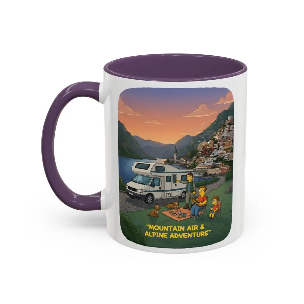 Accent Coffee Mug (11, 15oz) — "Mountain Air-Alpine Adventure" Design Sitcom-Line