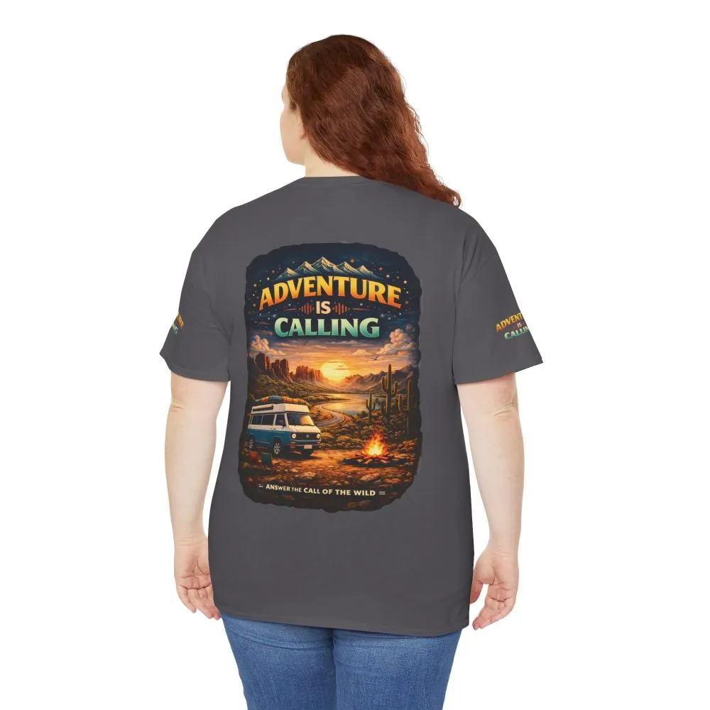 10310934892386813856_2048.jpeg Unisex Heavy Cotton Tee — "Adventure Is Calling" Design Scenic-Line