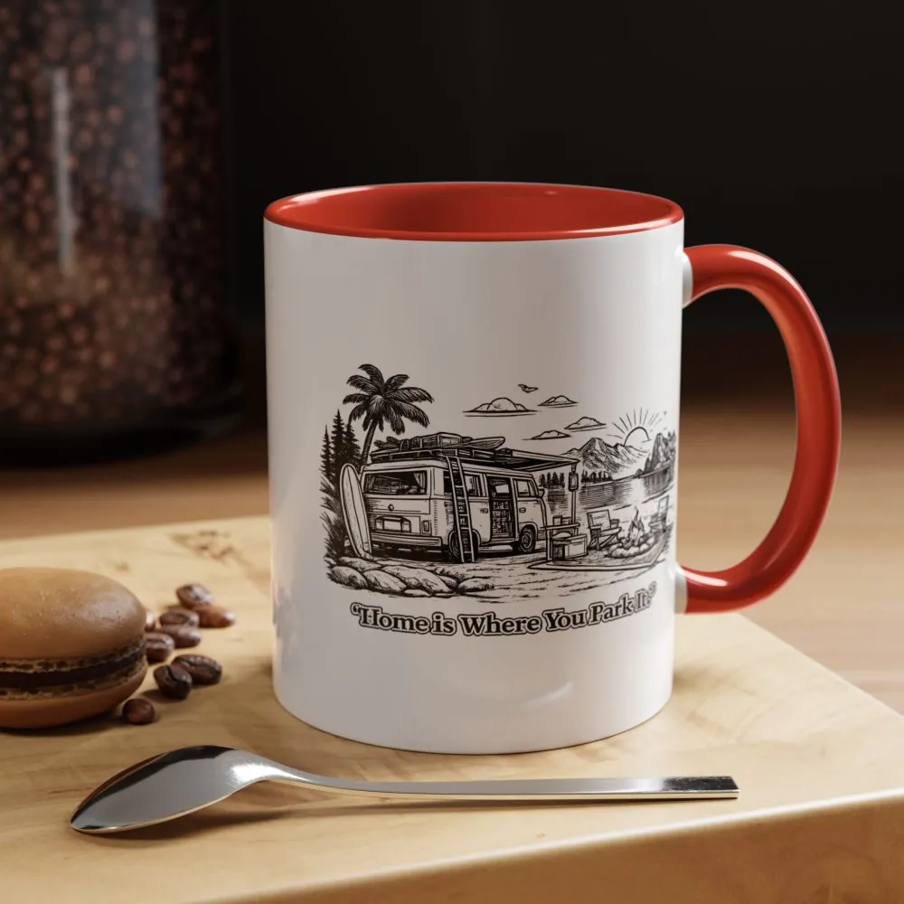 10313825476160469260_2048.jpeg Accent Coffee Mug (11, 15oz) — "Home Is Where You Park It" Design Minimal-Line