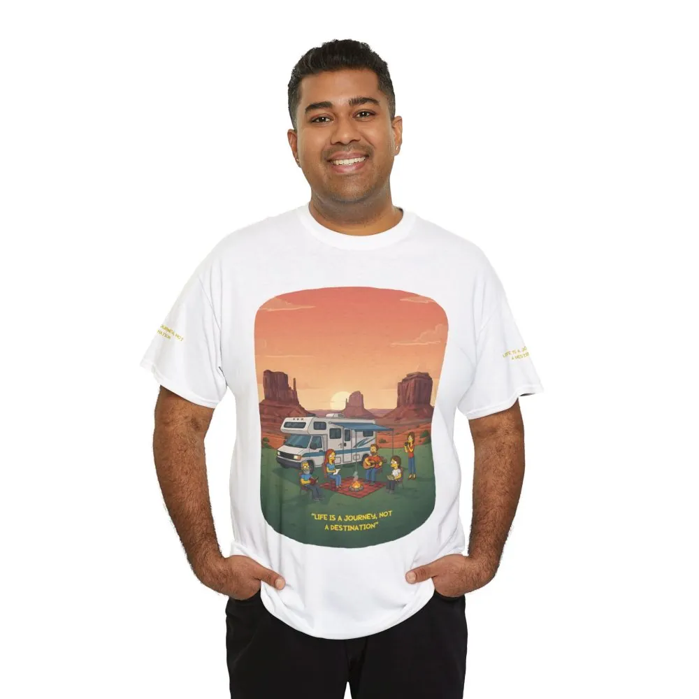 10370191702176842064_2048.jpeg Unisex Heavy Cotton Tee — "Life Is A Journey-Not A Destination" Design Sitcom-Line