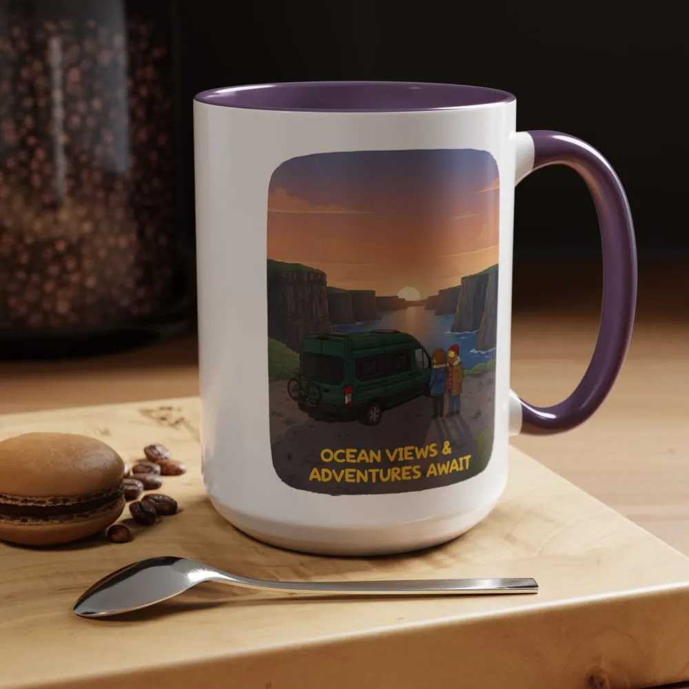 10374084887400879257_2048.jpeg Accent Coffee Mug (11, 15oz) — "Ocean Views-Adventures Awaits" Design Sitcom-Line