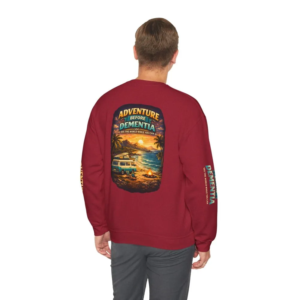 10380345905205466065_2048.jpeg Unisex Heavy Blend™ Crewneck Sweatshirt — "Adventure Before Dementia" Design Scenic-Line