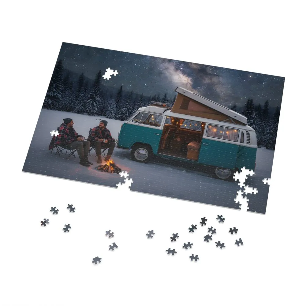Jigsaw Puzzle with Tin — Van Life Night Sky