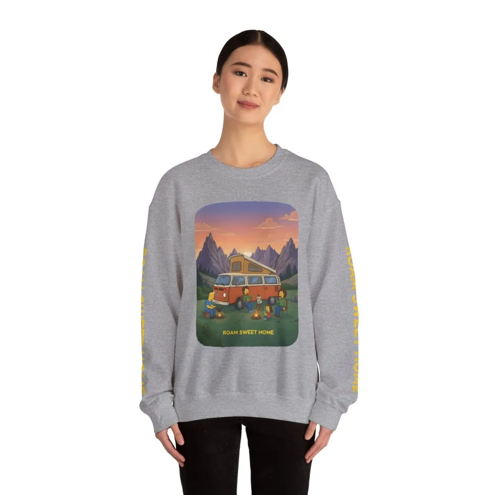 Unisex Heavy Blend™ Crewneck Sweatshirt — "Roam Sweet Home" Design Sitcom-Line