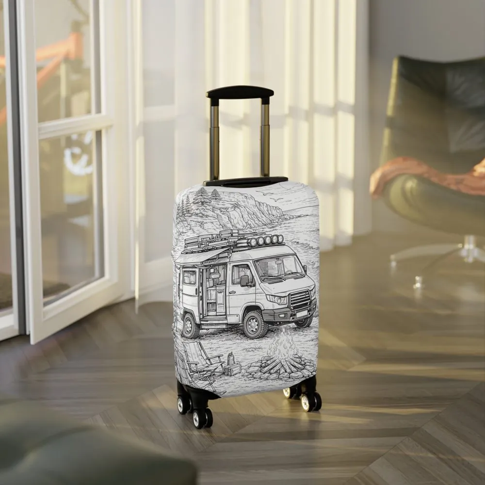 10401666506466442076_2048.jpeg Luggage Cover — Adventure Camper Sketch Travel Suitcase