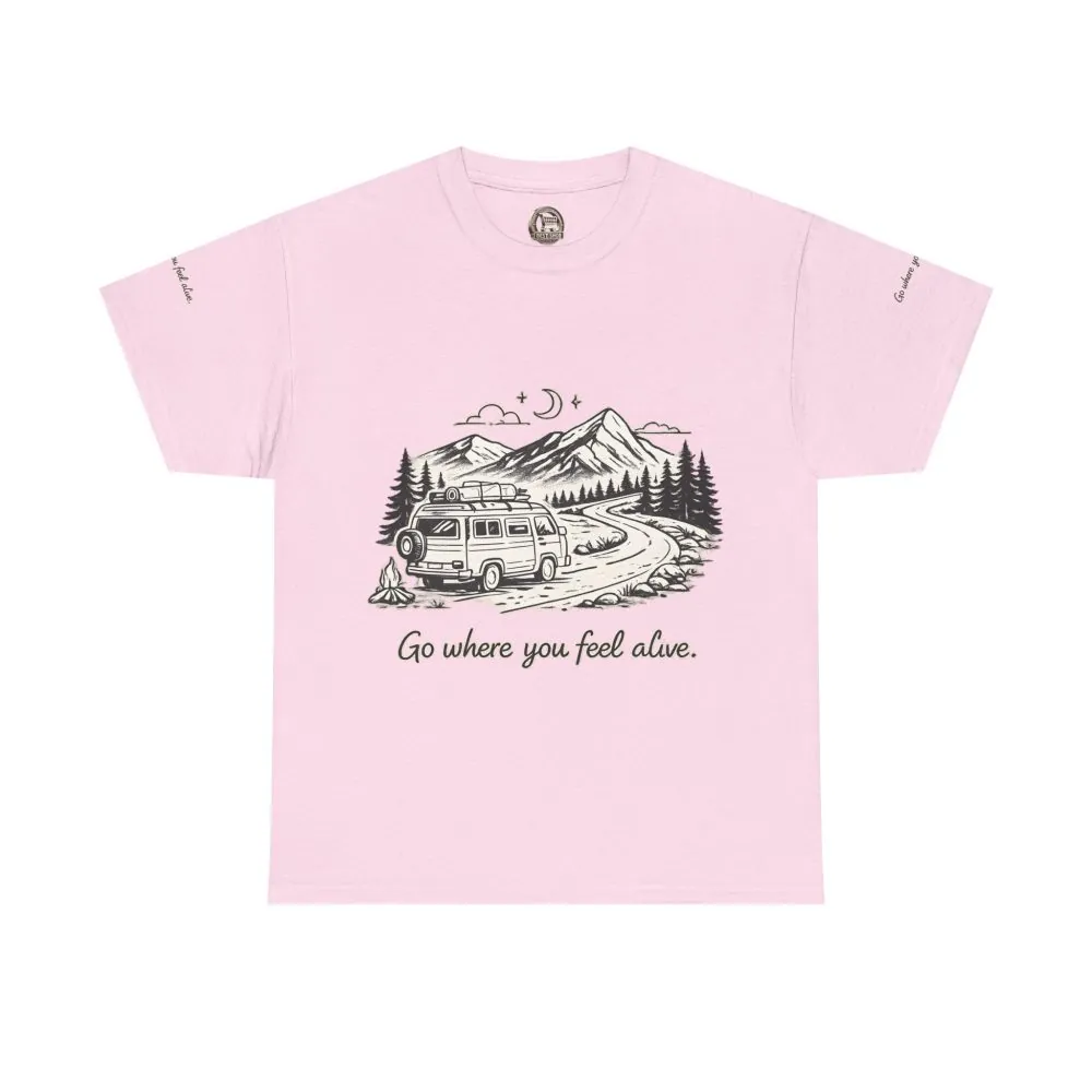 10402509300873524268_2048.jpeg Unisex Heavy Cotton Tee — "Go Where You Feel Alive" Design Minimal-Line
