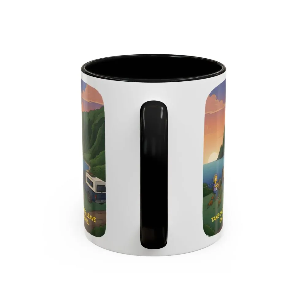 10406089455746762111_2048.jpeg Accent Coffee Mug (11, 15oz) — "Take Only Memories-Leave Only Footprints" Design Sitcom-Line