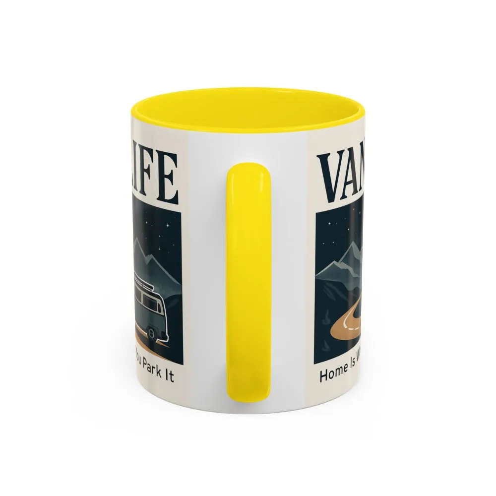 10411191522091157525_2048.jpeg Coffee Mug — "Vanlife - Home Is Where You Park It" Accent Campervan Travel Mug