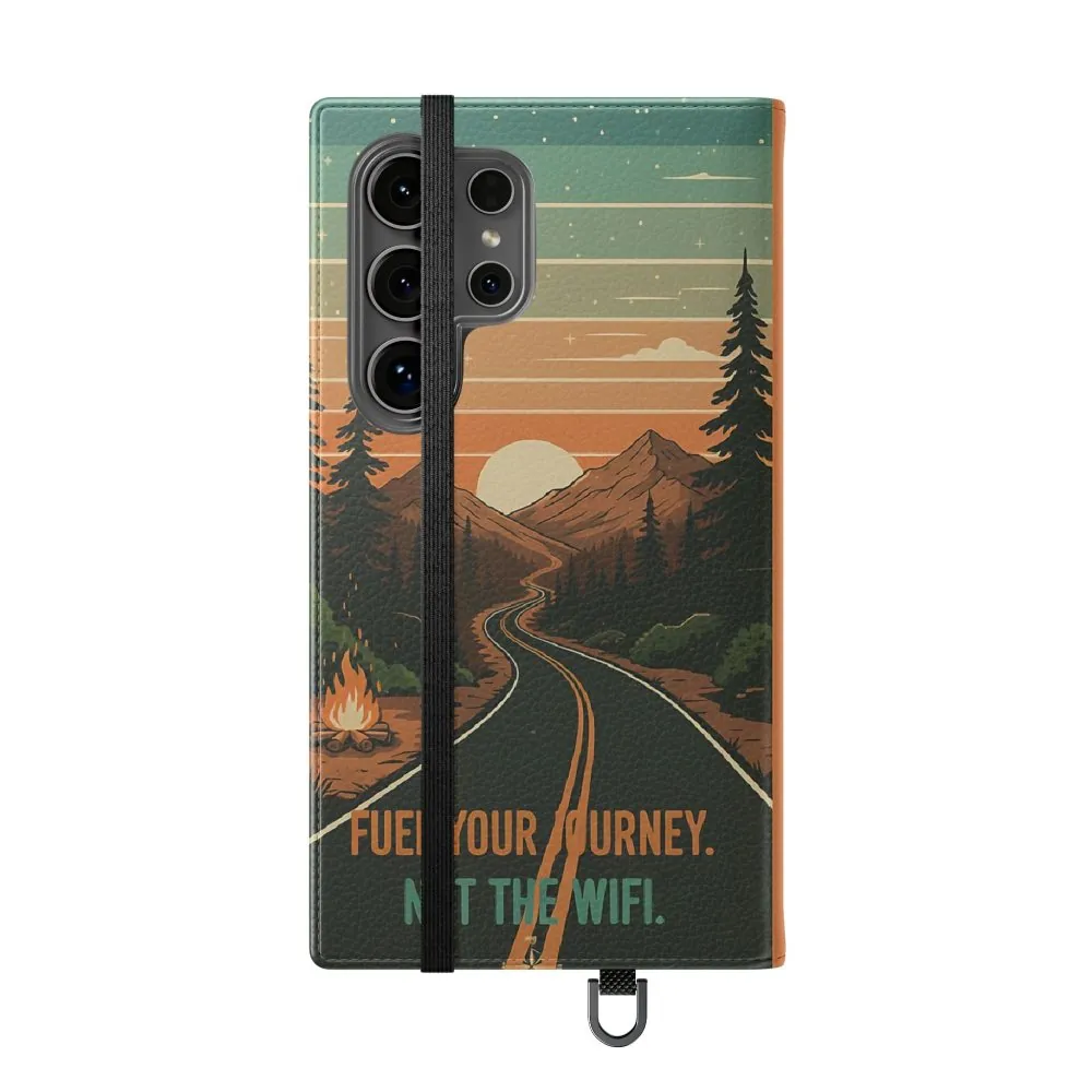 10412262662421275774_2048.jpeg Flip Phone Case — "Adventure Awaits Unplug & Drive" Wallet Case