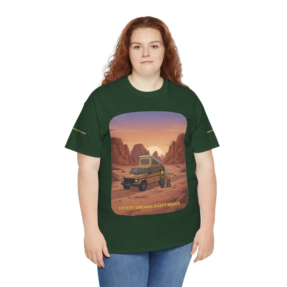 10419149597638515924_2048.jpeg Unisex Heavy Cotton Tee — "Desert Dreams Dusty Roads" Design Sitcom-Line
