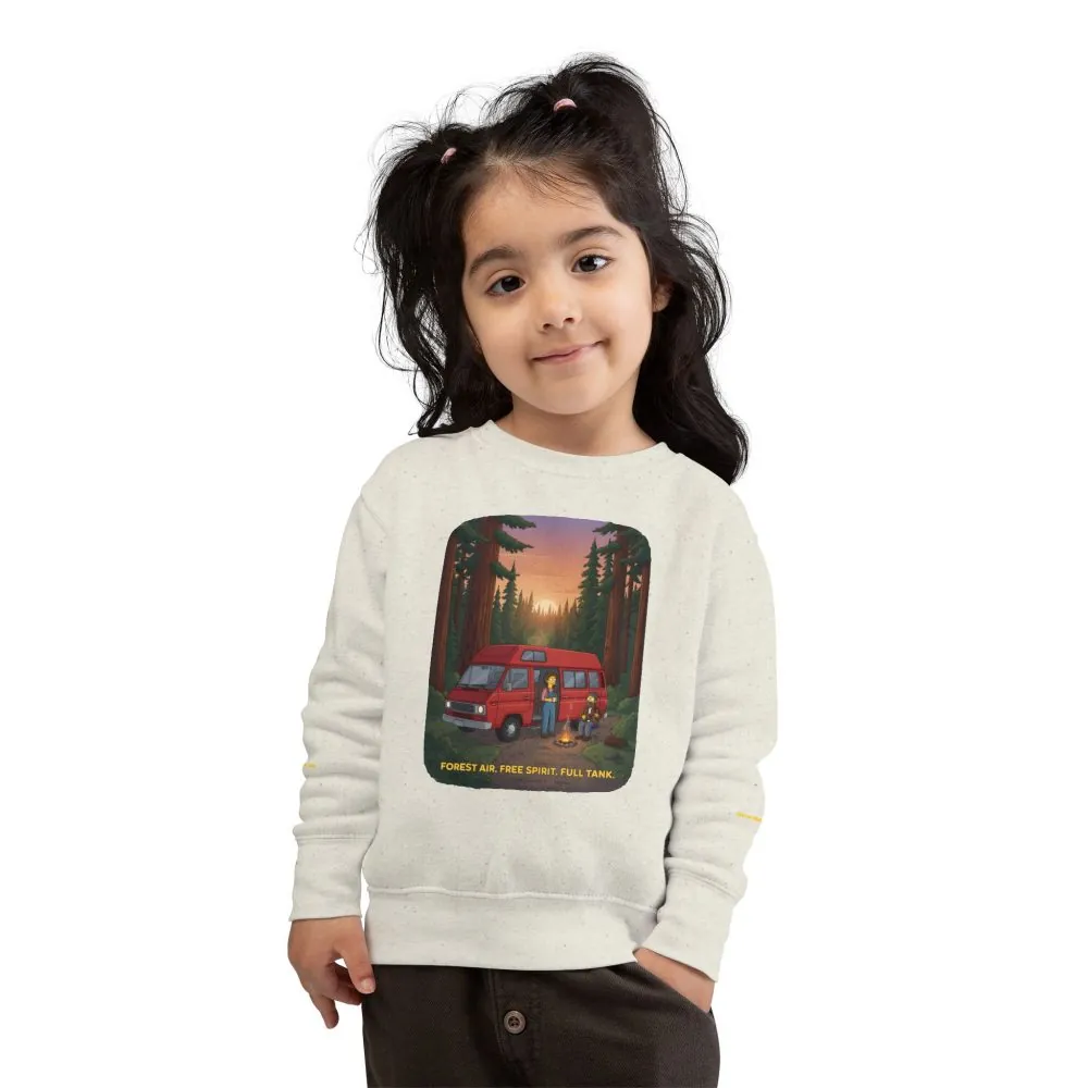 Toddler Sweatshirt - "Forest Air Free Spirit Full Tank" (Design Sitcom-Line)