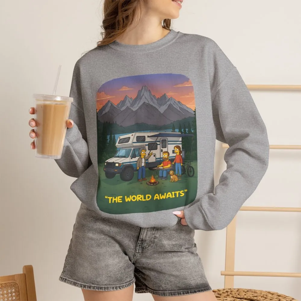 10440996035772989753_2048.jpeg Unisex Heavy Blend™ Crewneck Sweatshirt — "The World Awaits" Design Sitcom-Line