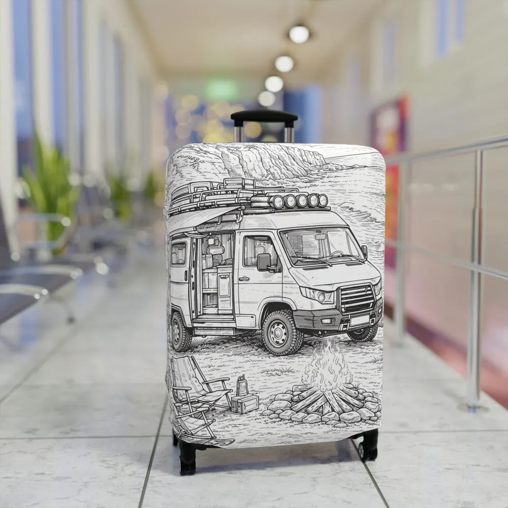 10443705310848855980_2048.jpeg Luggage Cover — Adventure Camper Sketch Travel Suitcase