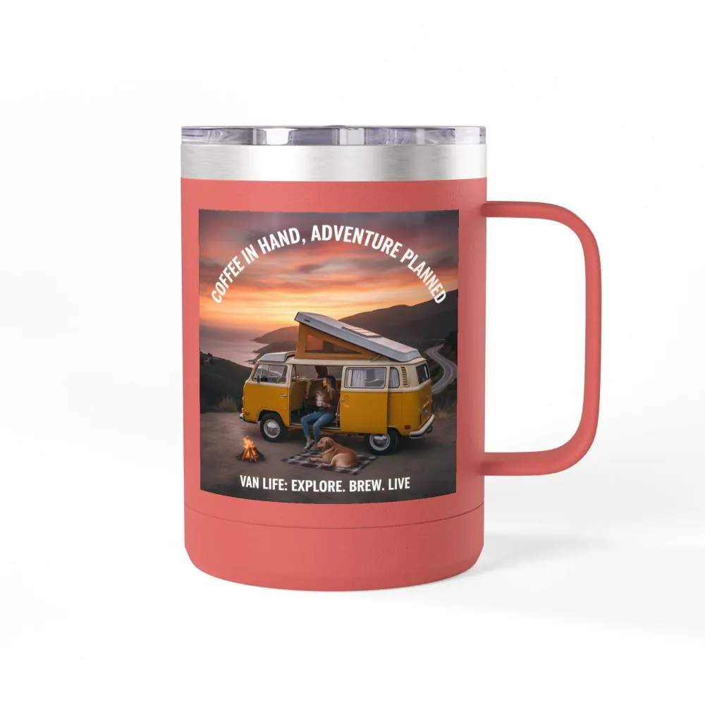 10443754100812566530_2048.jpeg Coffee Mug Tumbler, 15oz — "Coffee in Hand, Adventure Planned"