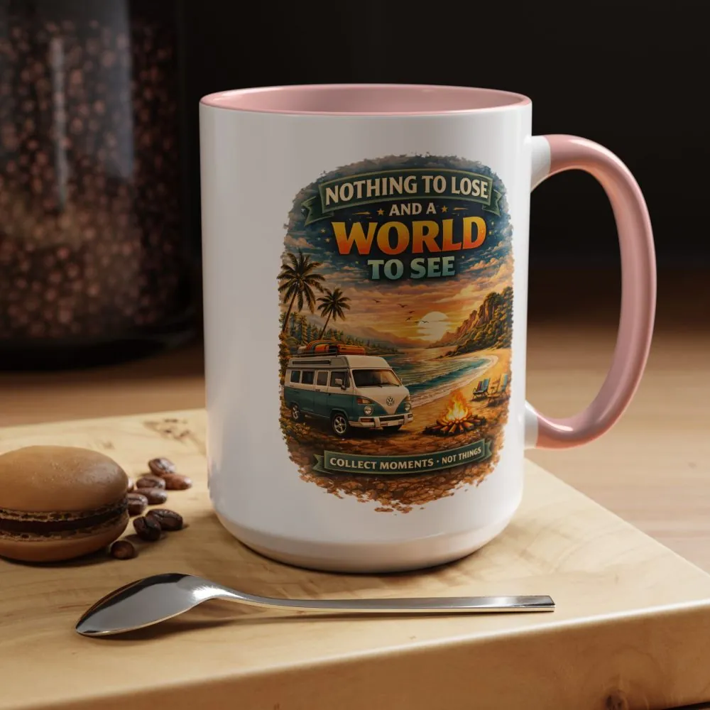 Accent Coffee Mug (11, 15oz) — "Nothing To Lose" Design Scenic-Line