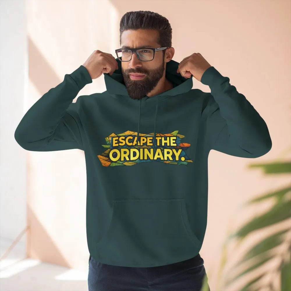 10454547394183328160_2048.jpeg Three-Panel Fleece Hoodie - "Escape The Ordinary" Design Cubic-Line