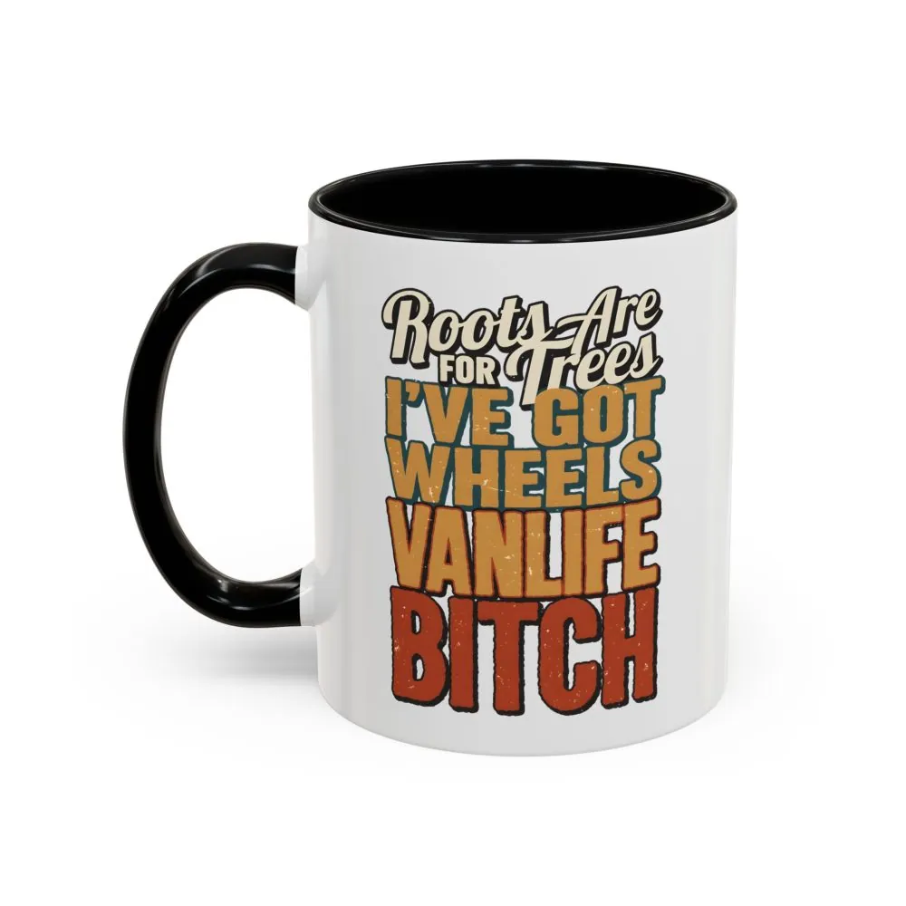 Accent Coffee Mug (11, 15oz) — "Roots Are For Trees" Design F**K-Line