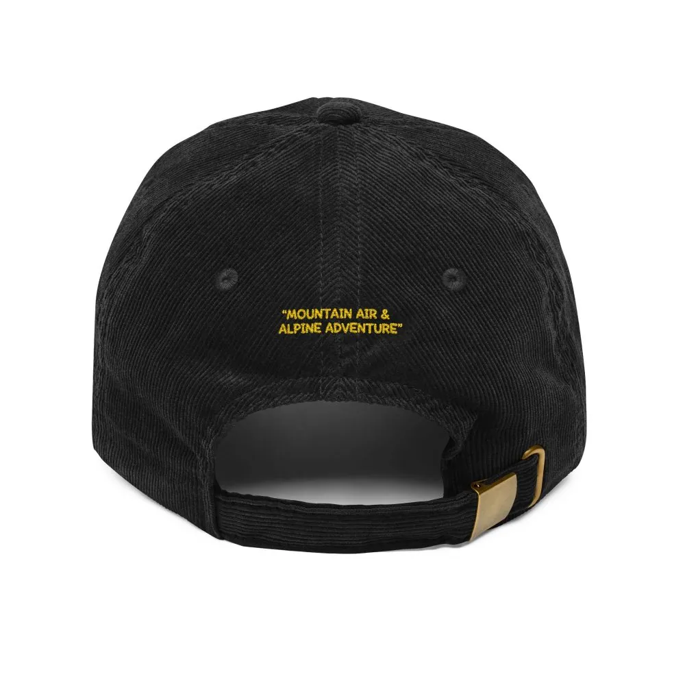 10489022951006058329_2048.jpeg Vintage Corduroy Cap (Embroidery) — "Mountain Air & Alpine Adventure" Embroidered Hat