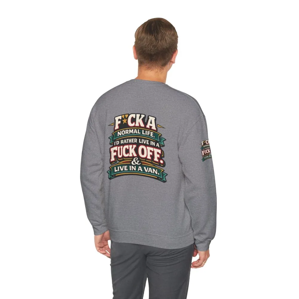 10522367182089679244_2048.jpeg Unisex Heavy Blend™ Crewneck Sweatshirt — "Fuck A Normal Life" Design F**K-Line