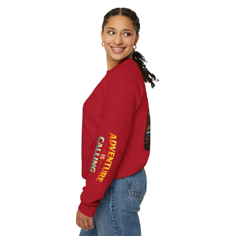 10523386679455823528_2048.jpeg Unisex Heavy Blend™ Crewneck Sweatshirt — "Adventure Is Calling" Design Scenic-Line
