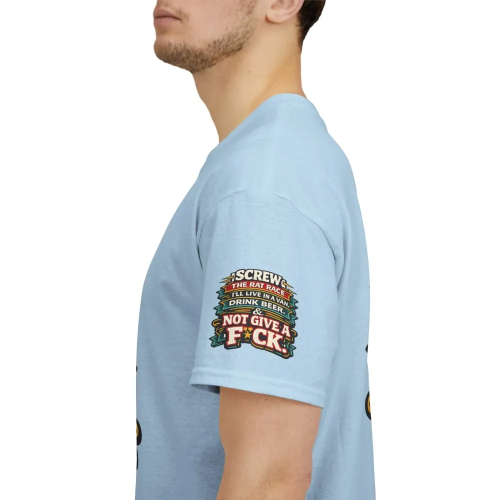 10580390289594843876_2048.jpeg Unisex Heavy Cotton Tee — "Screw The Rat Race" Design F**K-Line