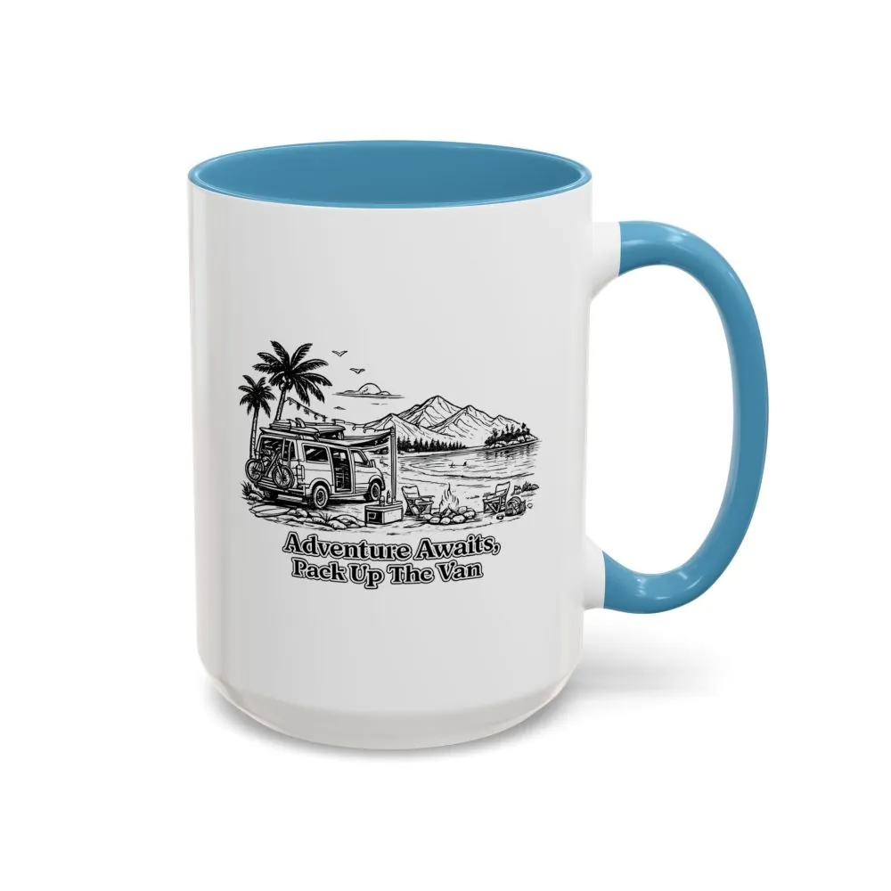 10588550781019883720_2048.jpeg Accent Coffee Mug (11, 15oz) — "Adventure Awaits,Pack Up The Van" Design Minimal-Line