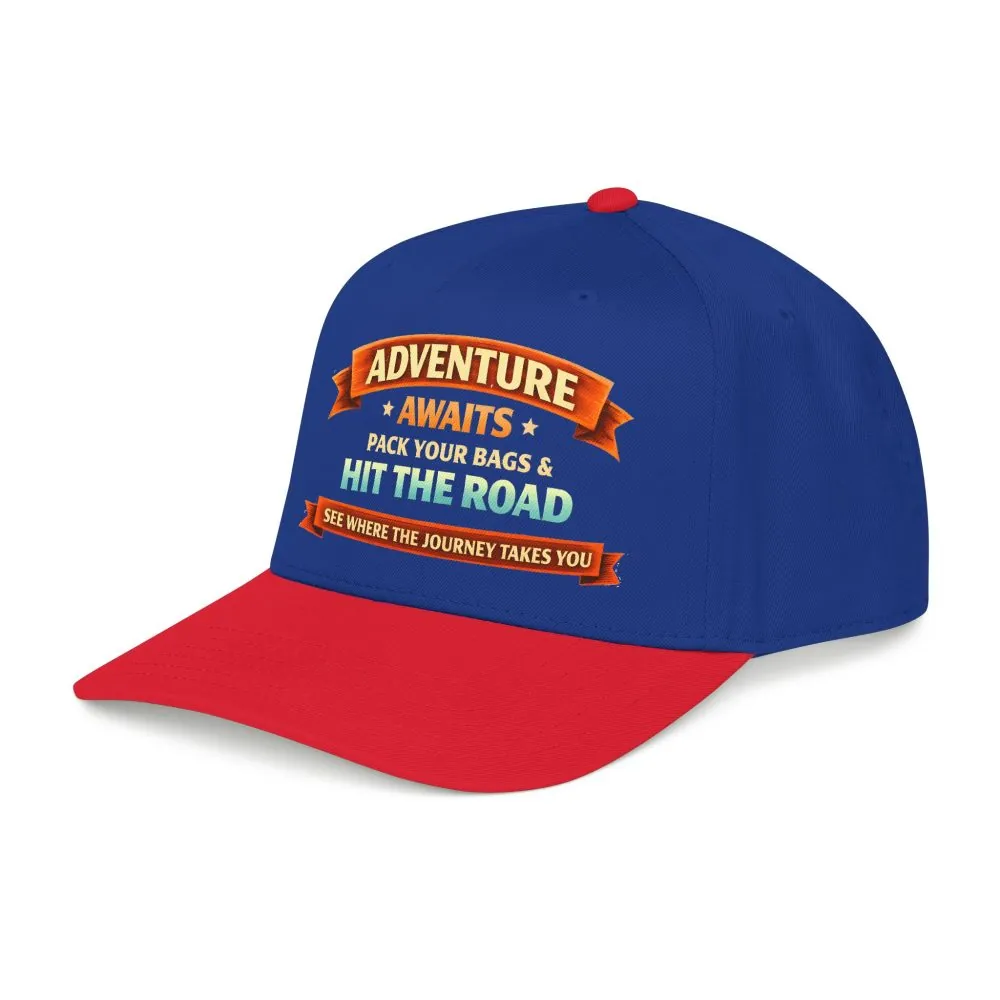 1059456841936626431_2048.jpeg Baseball Cap - "Adventure Awaits-Pack Your Bags" Design Scenic-Line