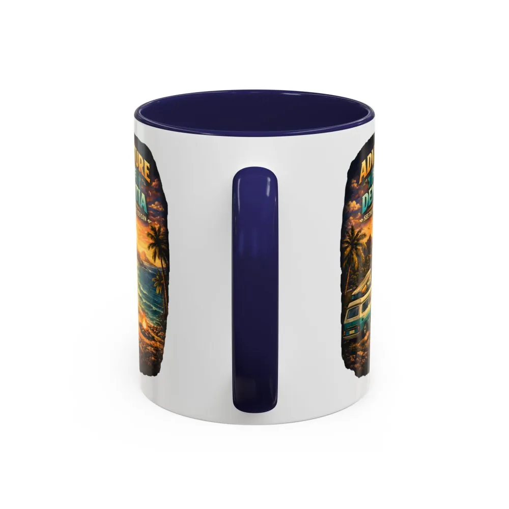 Accent Coffee Mug (11, 15oz) — "Adventure Before Dementia" Design Scenic-Line