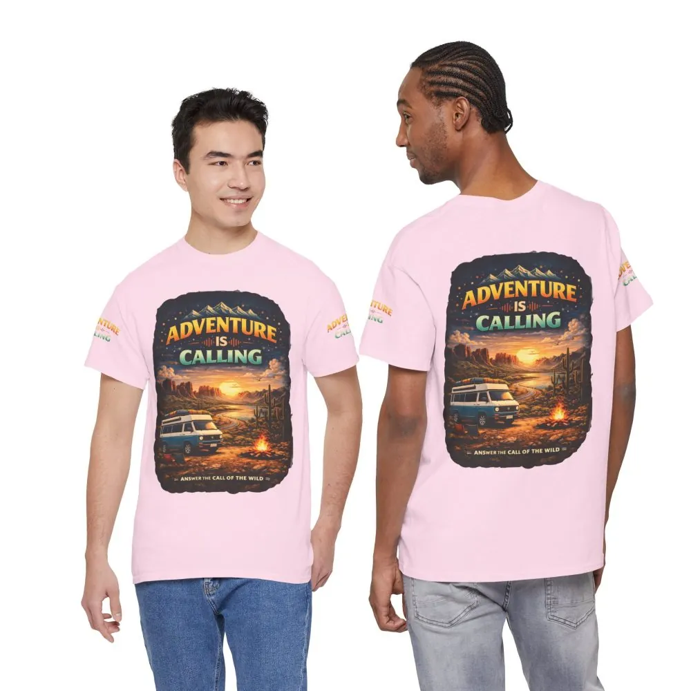 10626081687755320375_2048.jpeg Unisex Heavy Cotton Tee — "Adventure Is Calling" Design Scenic-Line
