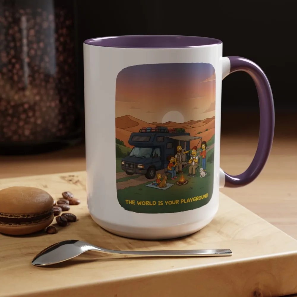 10629922347713030297_2048.jpeg Accent Coffee Mug (11, 15oz) — "The World Is Your playground" Design Sitcom-Line