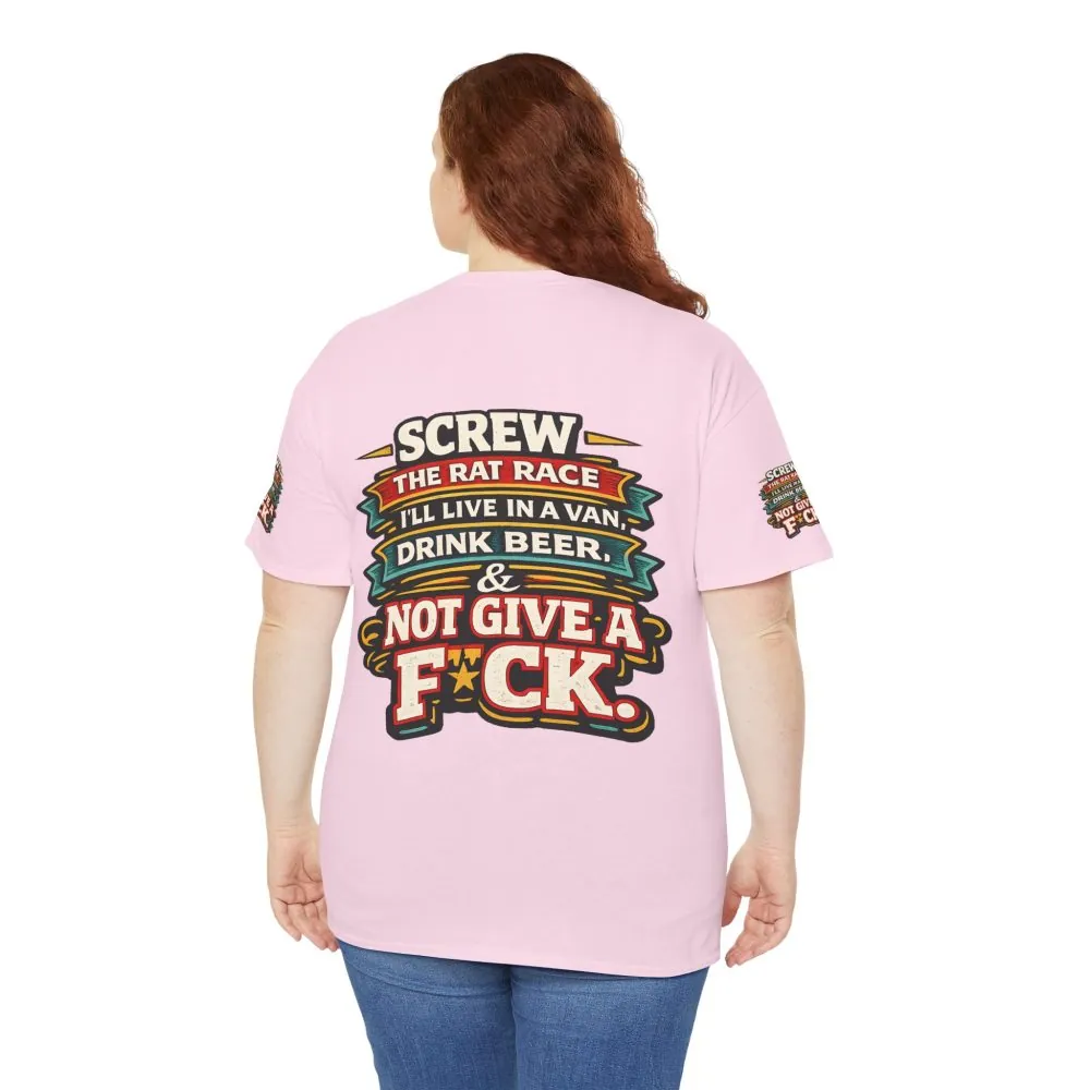 10630452914697612139_2048.jpeg Unisex Heavy Cotton Tee — "Screw The Rat Race" Design F**K-Line