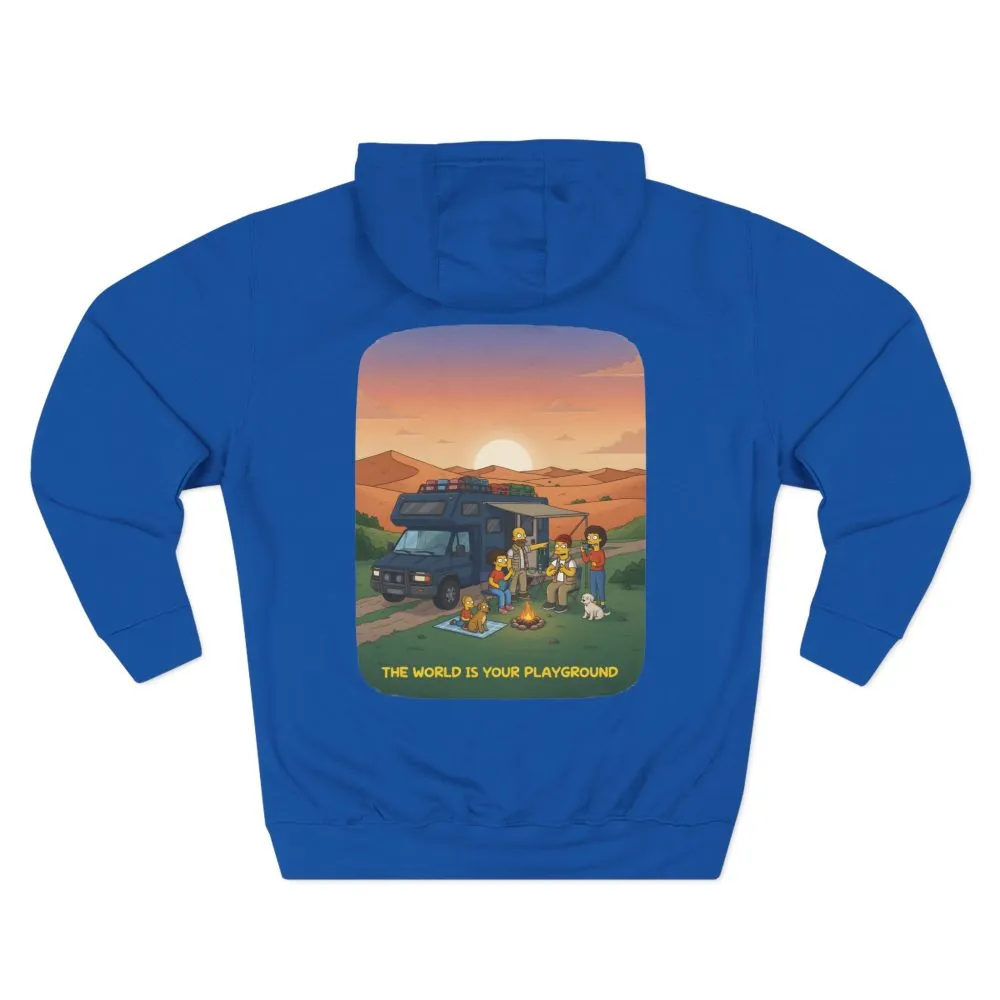 10639179569215260449_2048.jpeg Three-Panel Fleece Hoodie - "The World Is Your playground" Design Sitcom-Line