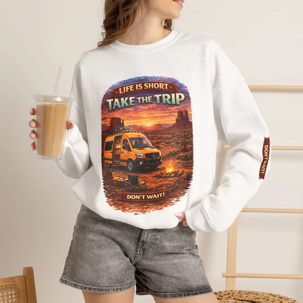 1065603461141058295_2048.jpeg Unisex Heavy Blend™ Crewneck Sweatshirt — "Life Is To Short-Take The Trip" Design Scenic-Line