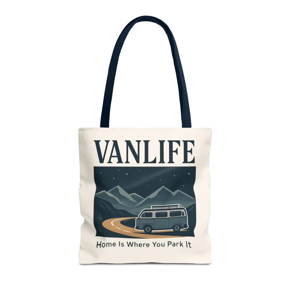 10659036389125142798_2048.jpeg Vanlife Tote Bag — "Vanlife - Home Is Where You Park It" Campervan Beach/Adventure Tote