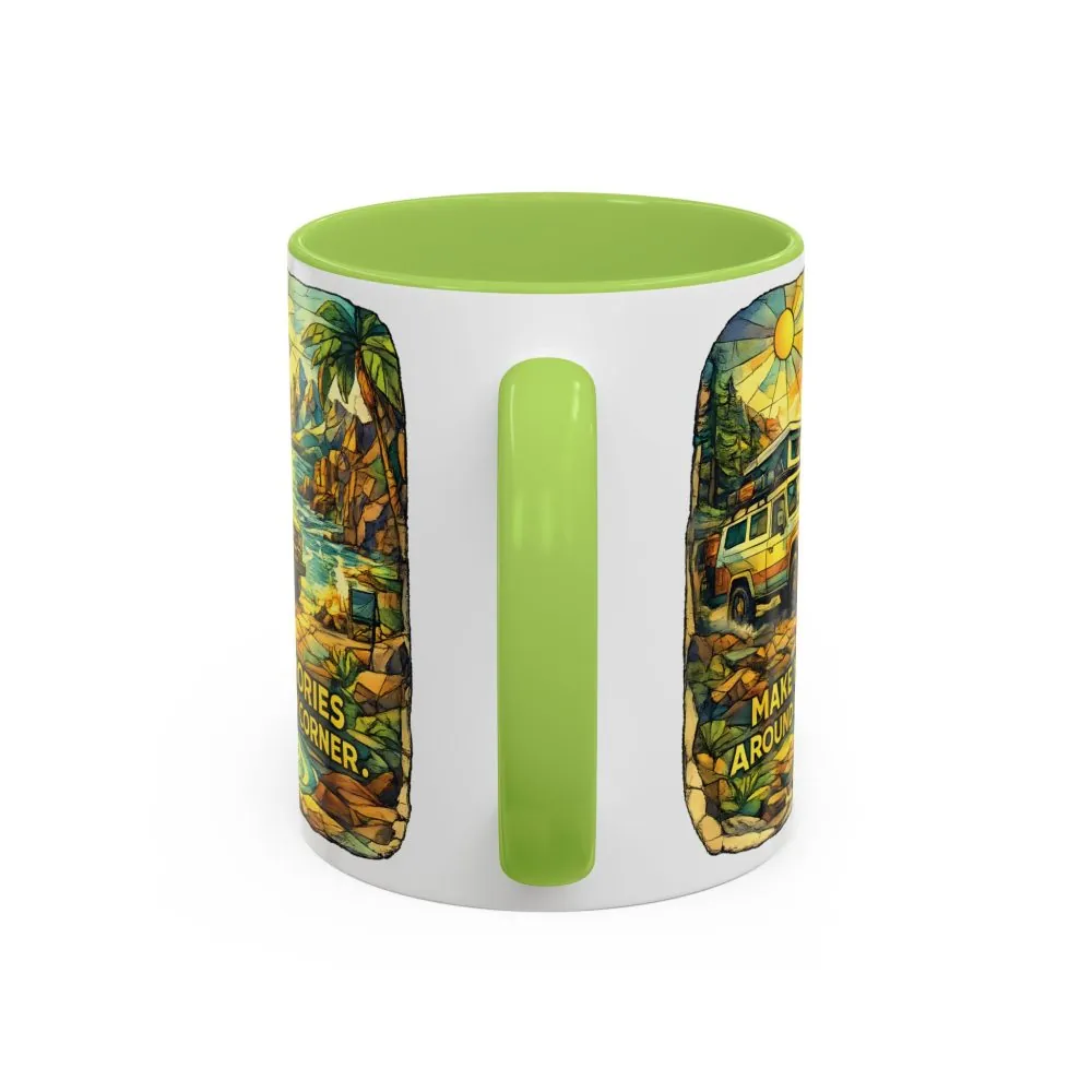 10669113840471756932_2048.jpeg Accent Coffee Mug (11, 15oz) — "Make Memories Around Every Corner" Design Cubic-Line