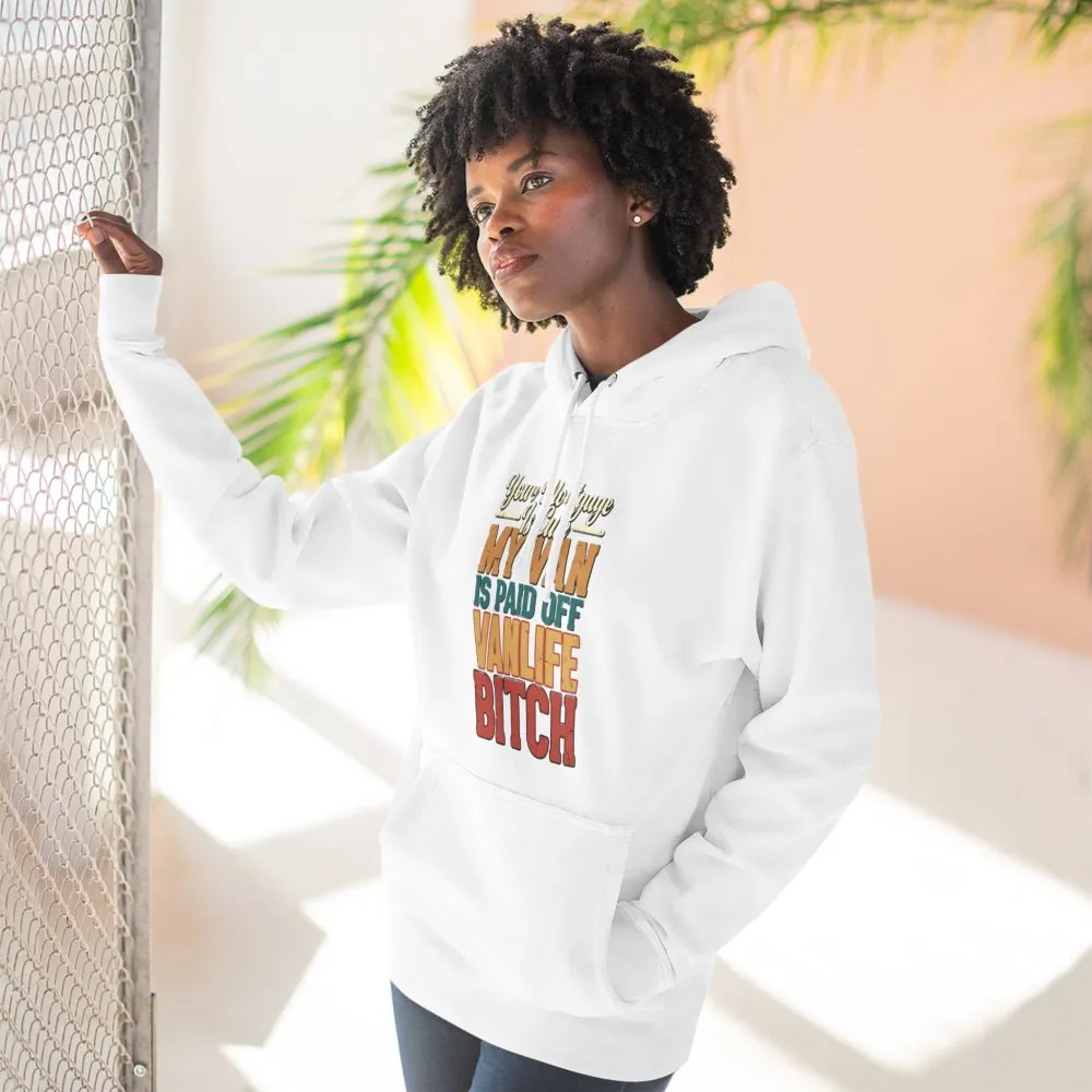 10684572386189743941_2048.jpeg Three-Panel Fleece Hoodie - "Your Mortgage Is Cute" Design F**K-Line
