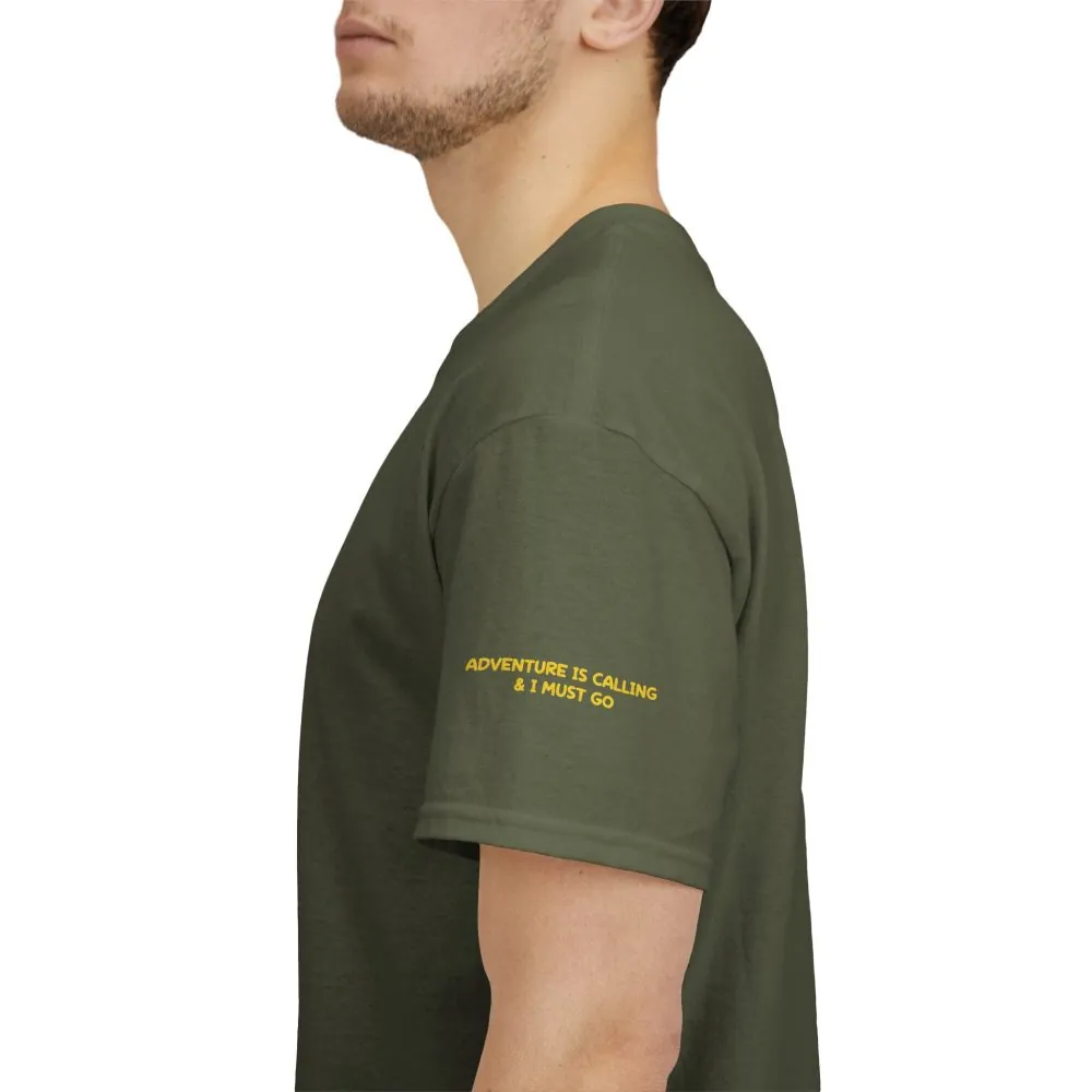 10710222881712712045_2048.jpeg Unisex Heavy Cotton Tee — "Adventure Is Calling-I Must Go" Design Sitcom-Line