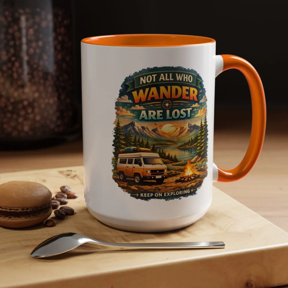 10721110836462790814_2048.jpeg Accent Coffee Mug (11, 15oz) — "Not All Who Wander Are Lost" Design Scenic-Line