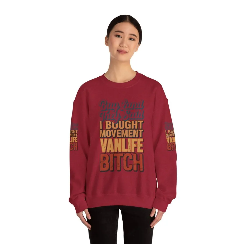 10724801251734139377_2048.jpeg Unisex Heavy Blend™ Crewneck Sweatshirt — "Buy Land They Said" Design F**K-Line