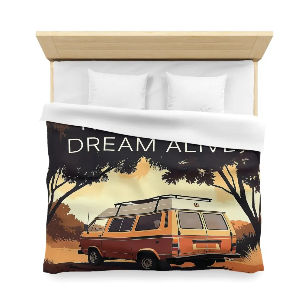 1074614127970103002_2048.jpeg Duvet Cover – "Vanlife Keep Your Dream Alive" Retro Camper Bedding