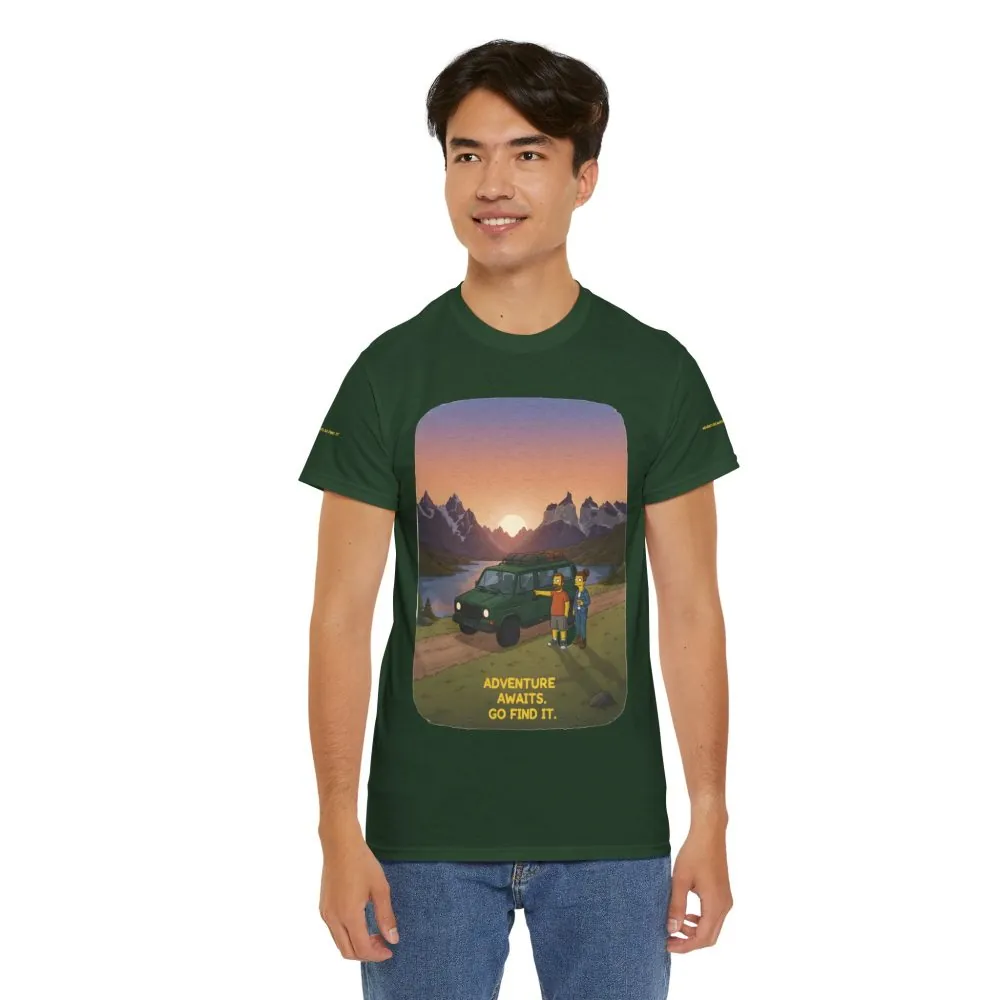 10758407444653076740_2048.jpeg Unisex Heavy Cotton Tee — "Adventure Awaits-Go Find It" Design Sitcom-Line