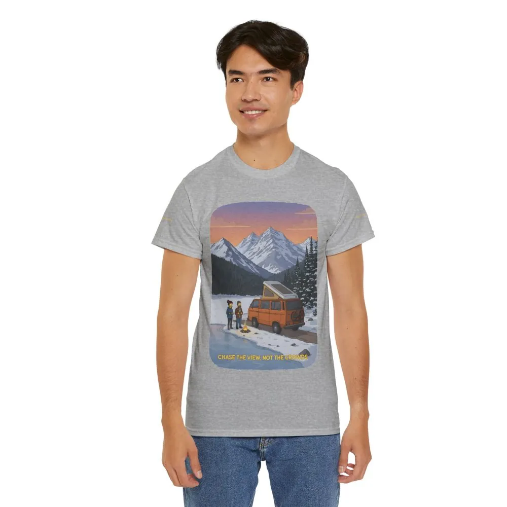 10761832993040515751_2048.jpeg Unisex Heavy Cotton Tee — "Chase The Views-Not The Crowds" Design Sitcom-Line