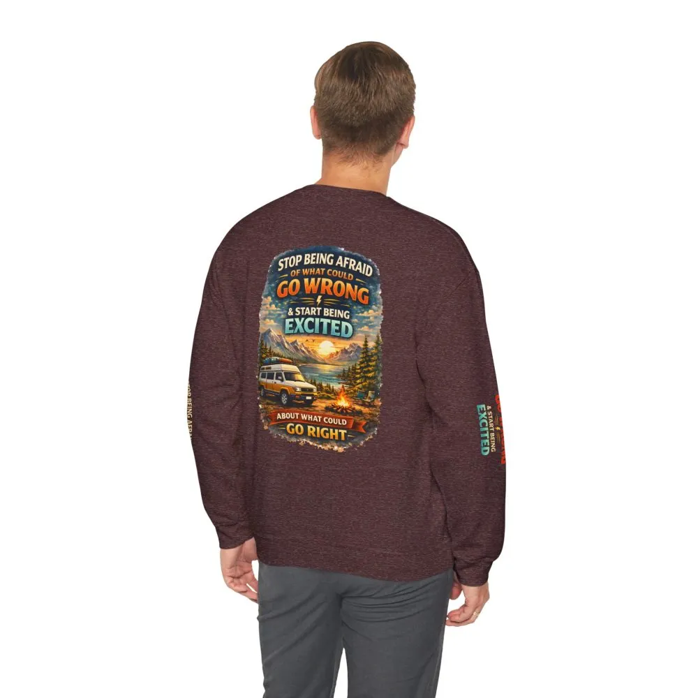 10775640693343642893_2048.jpeg Unisex Heavy Blend™ Crewneck Sweatshirt — "Stop Being Afraid Of What Could Go Wrong" Design Scenic-Line