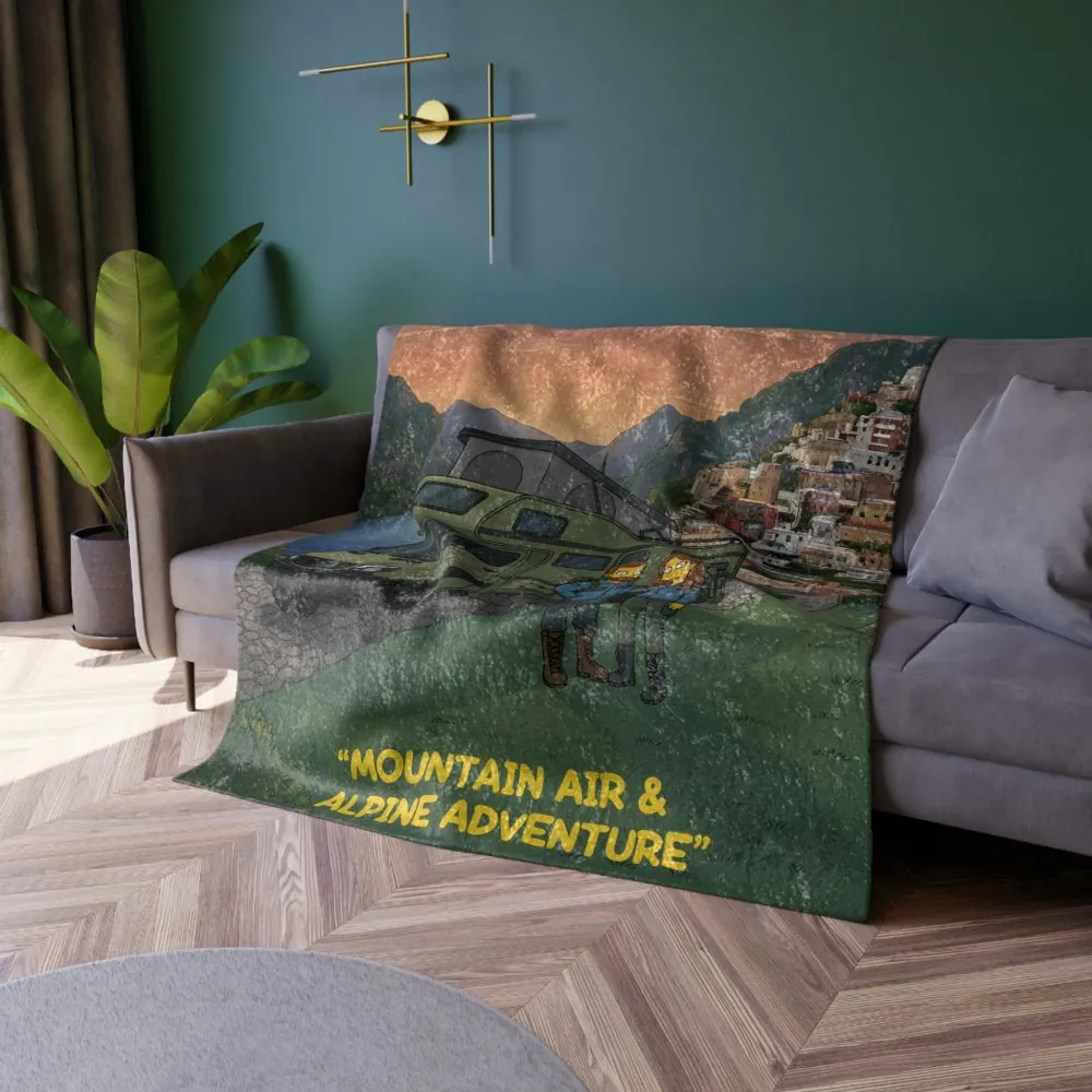 10777912791344691315_2048.jpeg Crushed Velvet Blanket —"Mountain Air And Alpine Adventure"" Design Sitcom-Line (Campervan)
