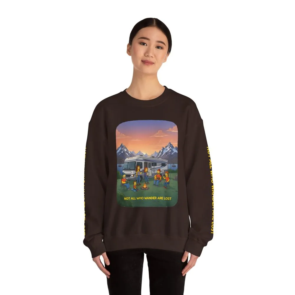 10786624242590169852_2048.jpeg Unisex Heavy Blend™ Crewneck Sweatshirt — "Not All Who Wander Are Lost" Design Sitcom-Line