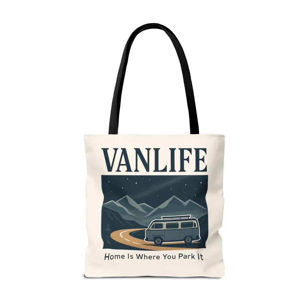 10788622037192412105_2048.jpeg Vanlife Tote Bag — "Vanlife - Home Is Where You Park It" Campervan Beach/Adventure Tote