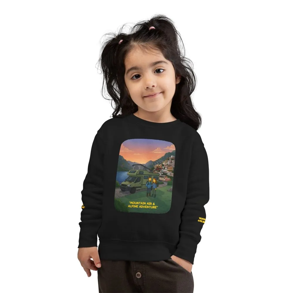 10798215313100946750_2048.jpeg Toddler Sweatshirt - "Mountain Air And Alpine Adventure" (Design Sitcom-Line)