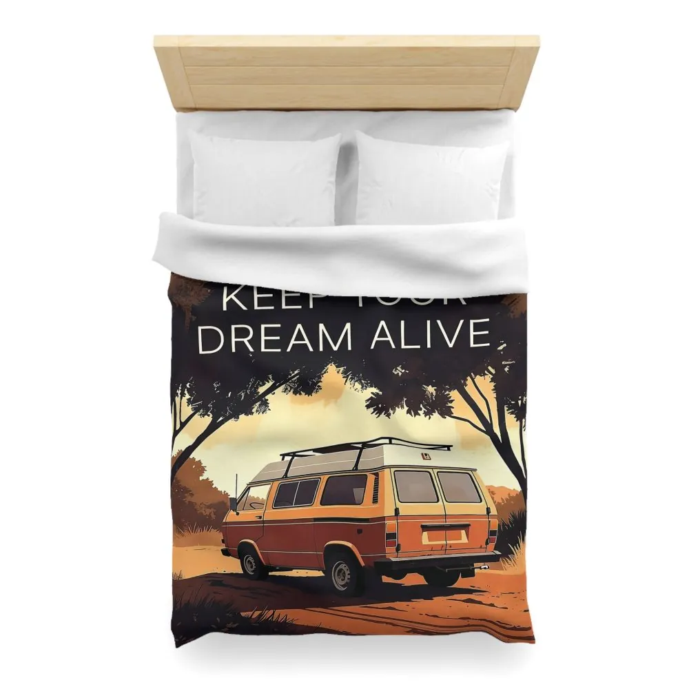 10815919655027255472_2048.jpeg Duvet Cover – "Vanlife Keep Your Dream Alive" Retro Camper Bedding