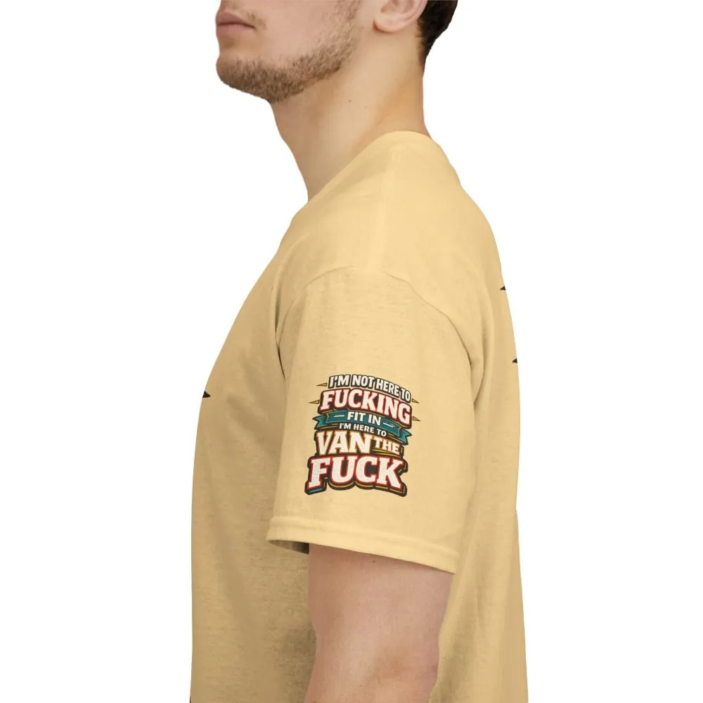 Unisex Heavy Cotton Tee — "I´m Not Here To Fucking Fit In" Design F**K-Line